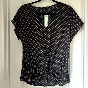 Satin flowy knotted blouse, women’s size small